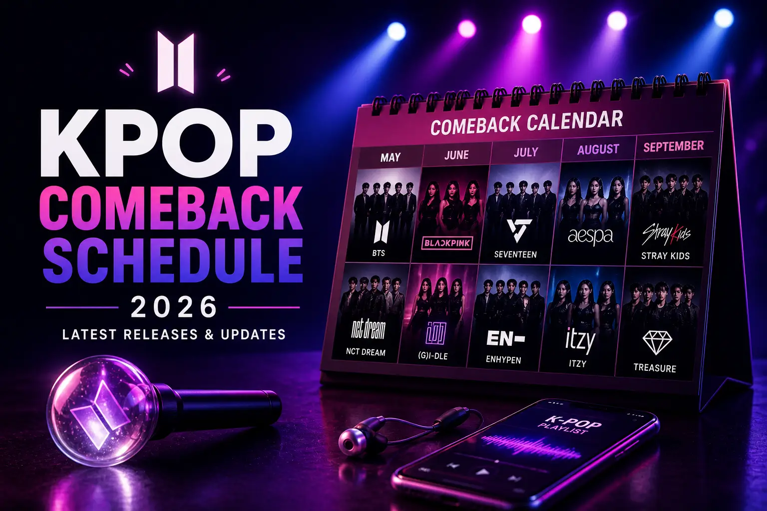 kpop comeback schedule 2026 latest releases kpop artists updates