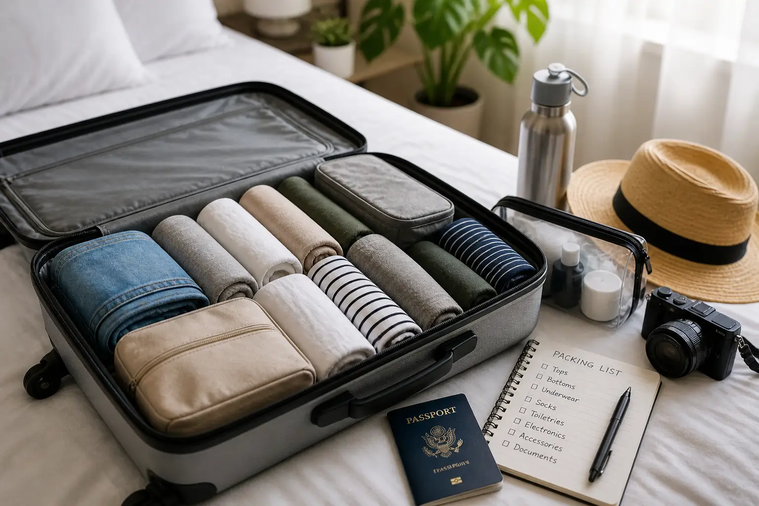 how to pack light for 7 days travel packing tips minimalist luggage