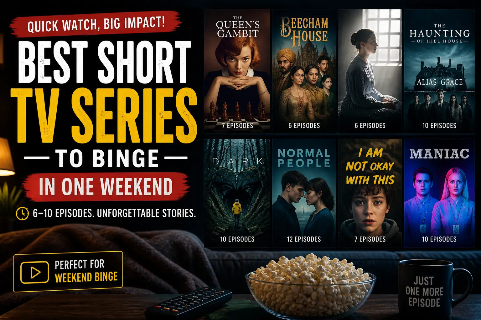 best short tv series to binge 2026 mini series quick watch shows