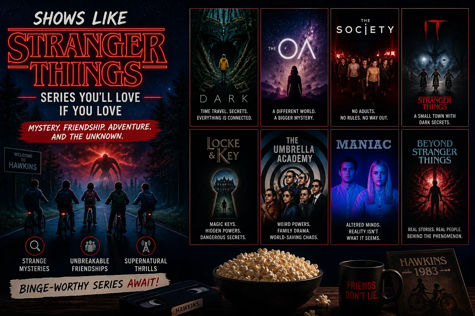 tv shows like stranger things 2026 similar series sci fi mystery shows